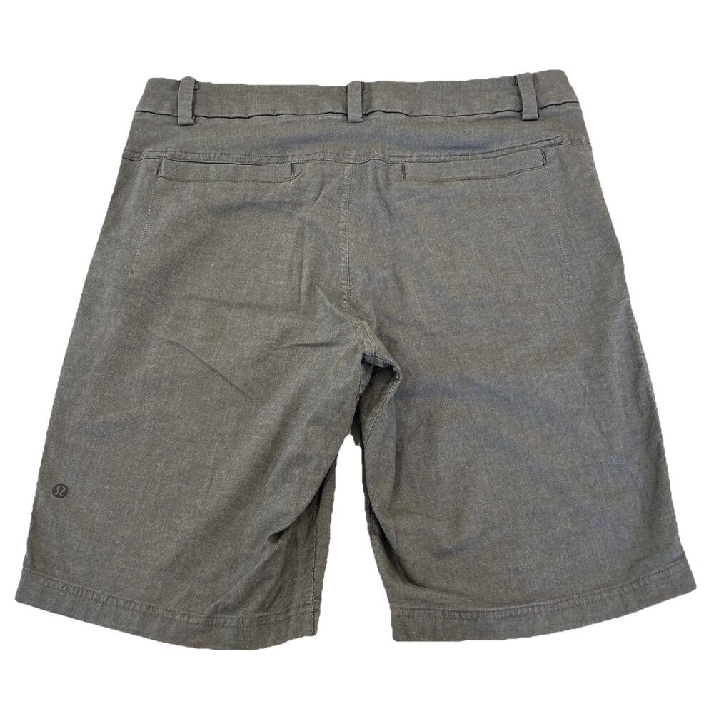 Lululemon Mens Shorts The Works Quick Oxford Size 32 Gray Inseam 11” - Picture 3 of 5